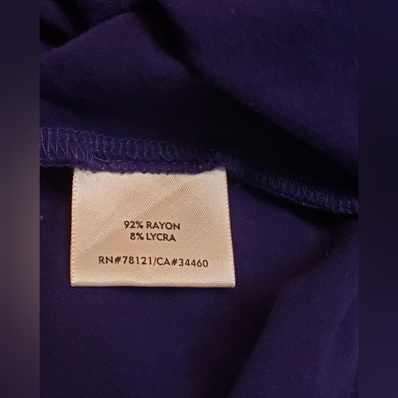 Eileen Fisher Butterfly Box Top Royal Purple L - Picture 6 of 6